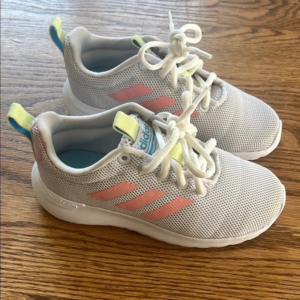 Adidas White and Pink Sneakers Lightweight Mesh Design